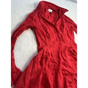 HD in Paris Red Long Sleeve Blouse Dress EUC Size 10